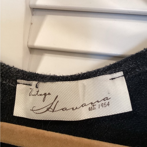 Vintage Havana Charcoal Cold Shoulder Top M - Picture 3 of 8